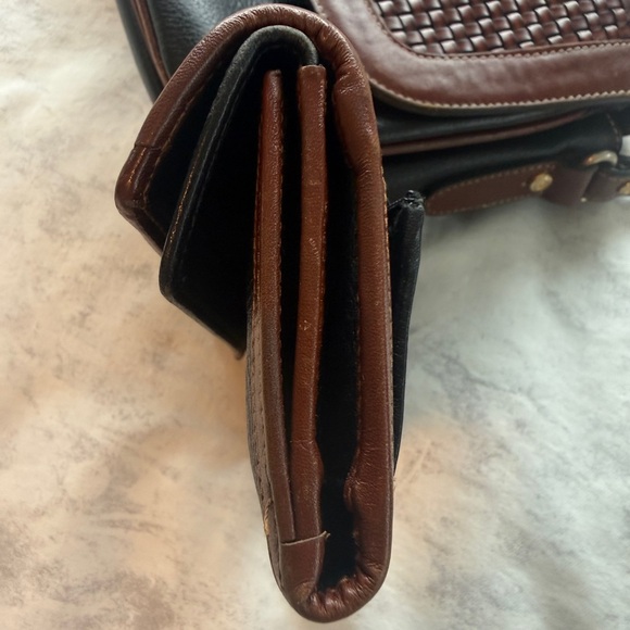 BALLY BLACK AND BROWN WOVEN LEATHER BAG & WALLET, VGUC - Picture 12 of 17